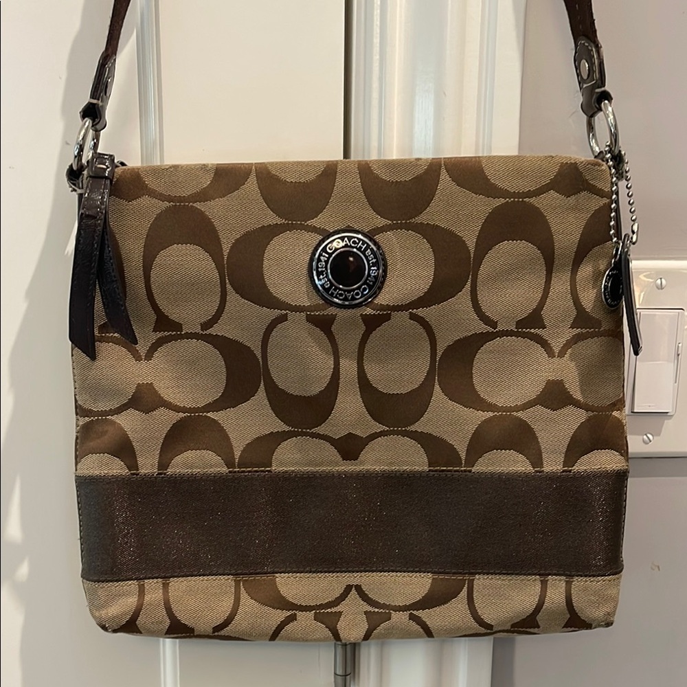 Coach Brown and Tan Crossbody Bag